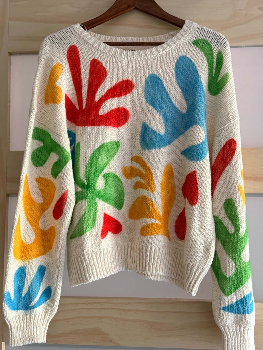 MOTHER The Jumper A Monstera Moment Sweater L NWT $425 - Picture 2 of 6